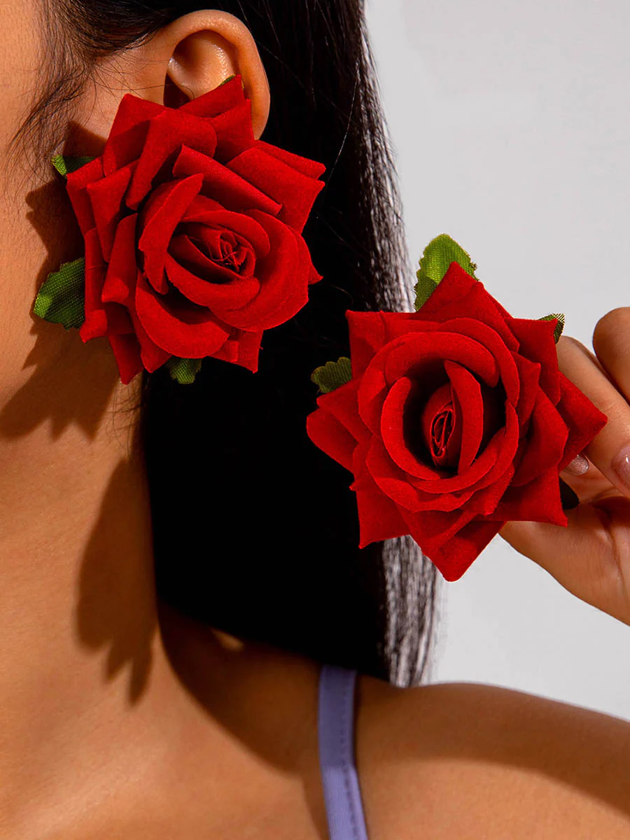 Flower Shape Drop Earrings