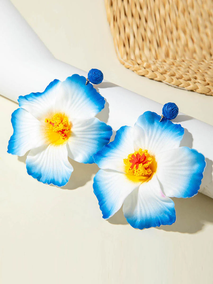 Flower Shape Drop Earrings - Image 11
