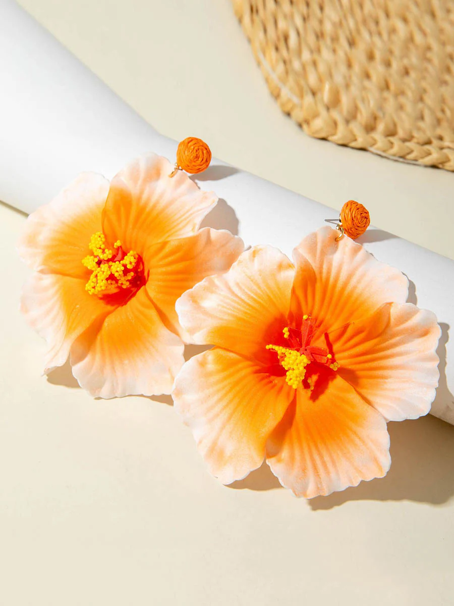 Flower Shape Drop Earrings - Image 12