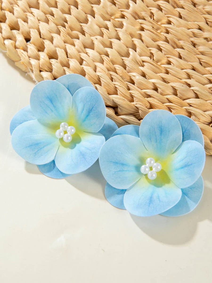 Flower Shape Drop Earrings - Image 2