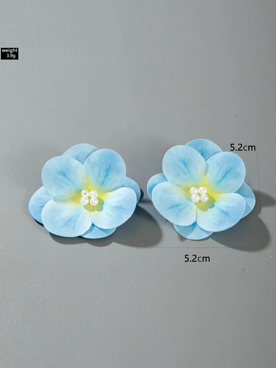 Flower Shape Drop Earrings - Image 3