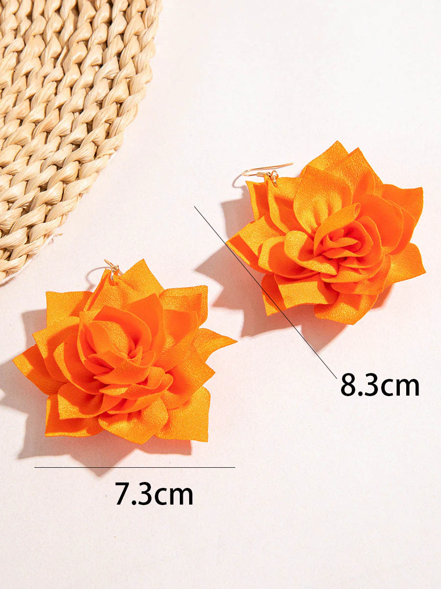 Flower Shape Drop Earrings - Image 5