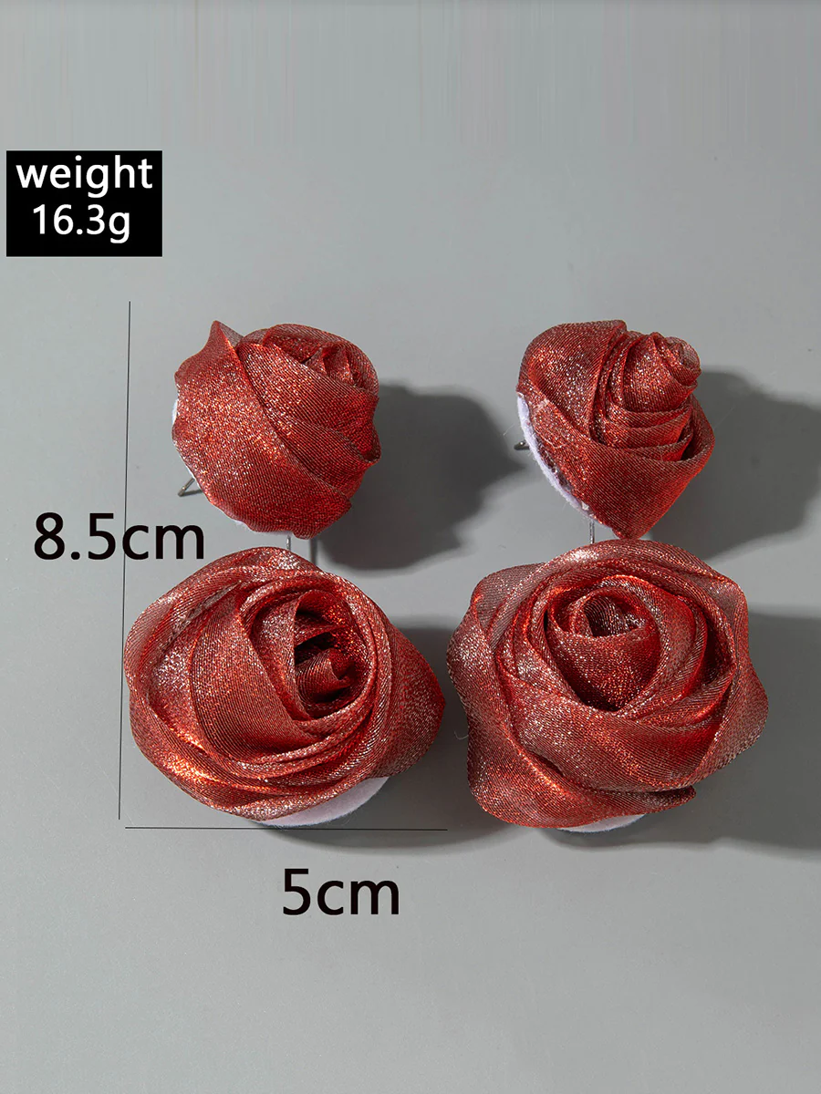 Flower Shape Drop Earrings - Image 4