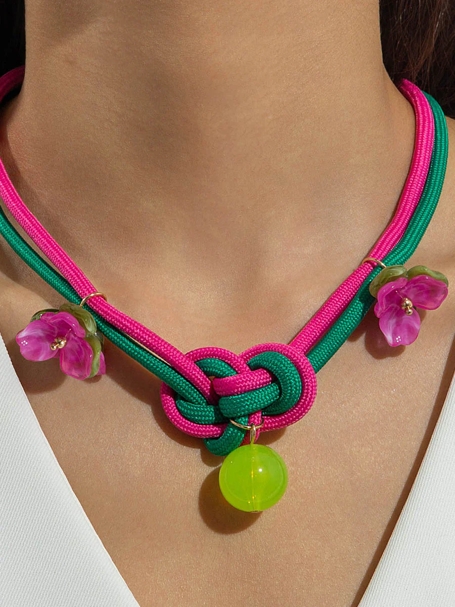 Flower Shape Geometric Necklaces Accessories