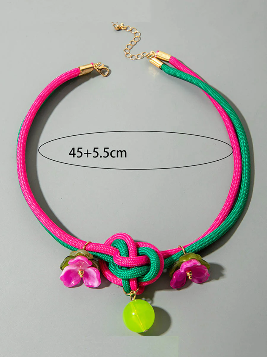 Flower Shape Geometric Necklaces Accessories - Image 2