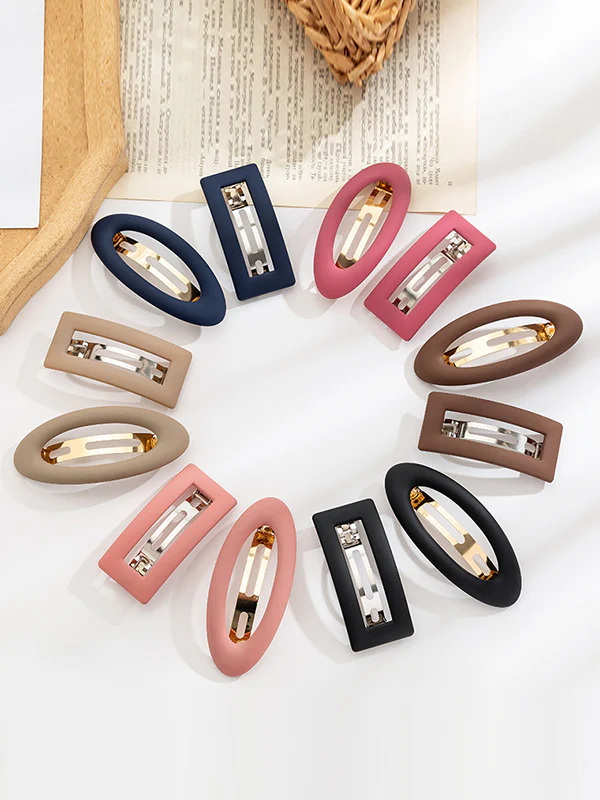 Geometric Hollow Hair Clips - Image 3