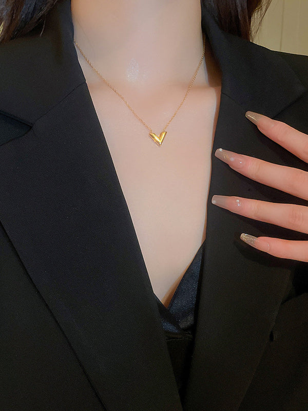 Geometric Solid Color Necklaces Accessories - Image 3