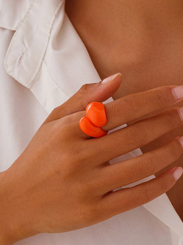 Geometric Solid Color Rings Accessories - Image 15