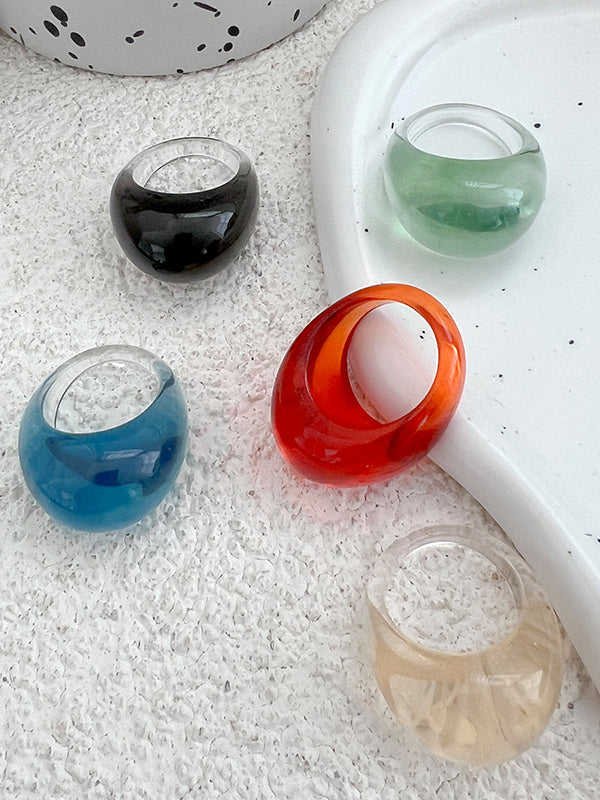 Geometric Transparent Rings Accessories - Image 2