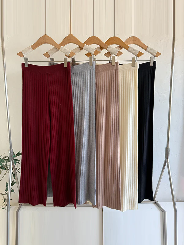 Knitting Sleeveless V-Neck Vest Top +  Long Sleeves Cardigan + High Waisted Pants Three Pieces Set - Image 6