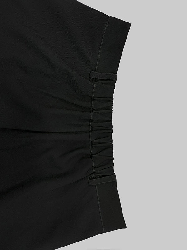 Loose Elasticity Pockets Printed Split-Joint Pants Trousers - Image 8