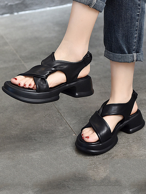 Open Toe Platform Shoes Sandals - Image 2