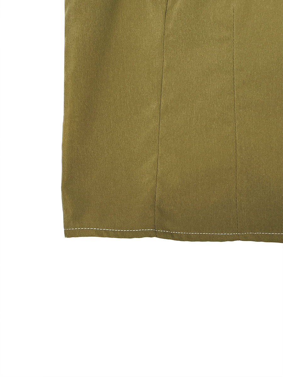 Sleeveless Solid Color Lapel Blouses&Shirts Tops - Image 11