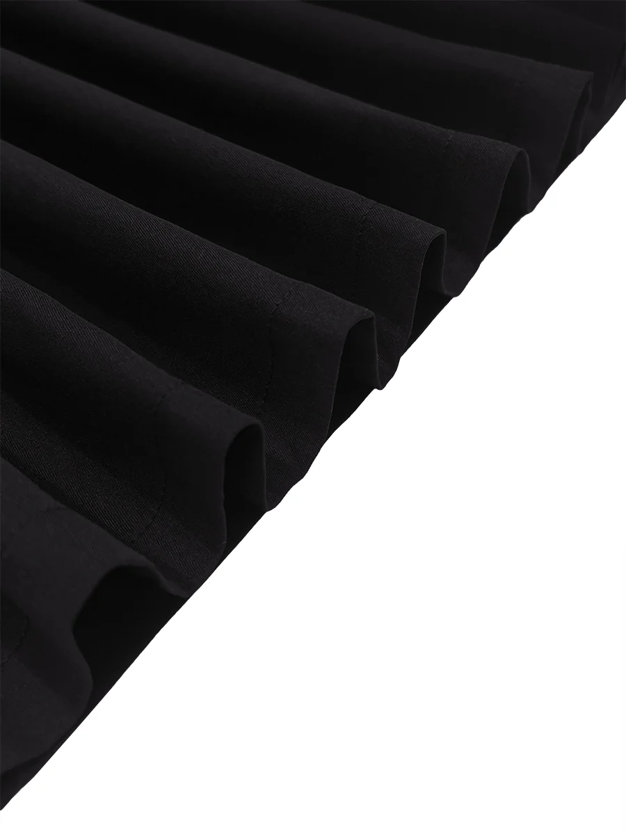 High Waisted Loose Pleated Solid Color Pants - Image 10