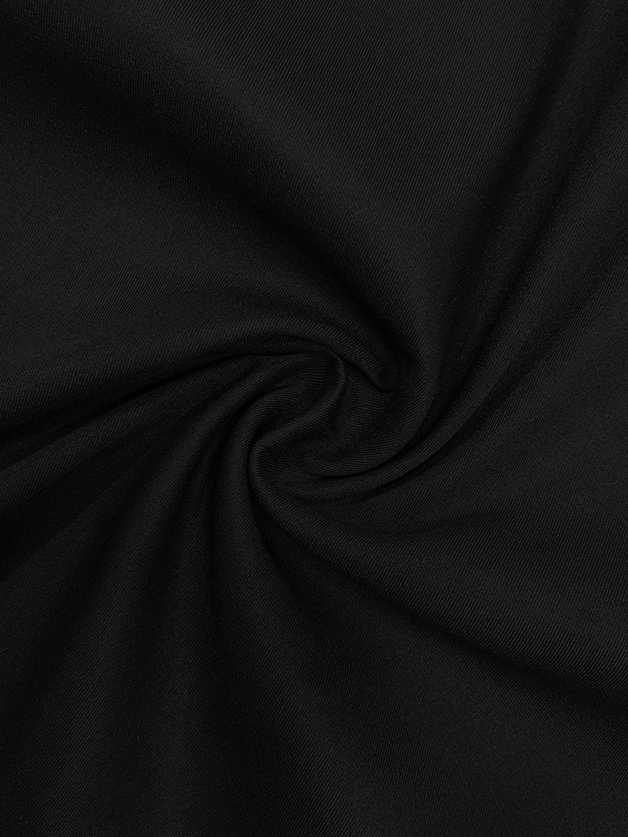 High Waisted Loose Pleated Solid Color Pants - Image 11